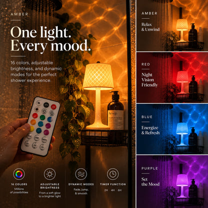 Amber Shower Lamp