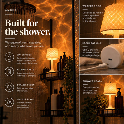 Amber Shower Lamp